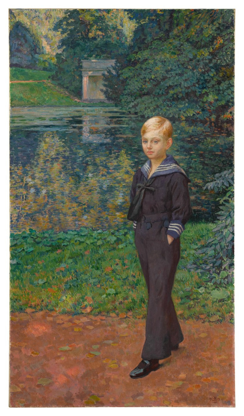 Ritratto di Claude Stevens come marinaio, nel giardino - Theo van Rysselberghe