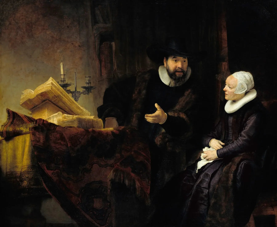 Ritratto di Cornelis Claeszoon Anslo e sua moglie Aaltje Schouten - Rembrandt