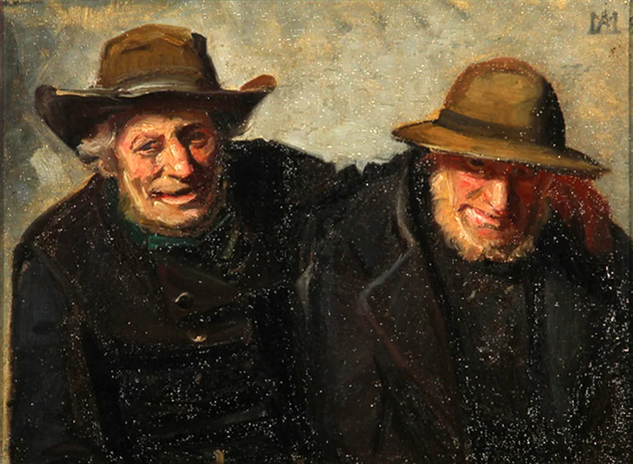 Ritratto di due amici, pescatori di Skagen. -Michael Peter Ancher