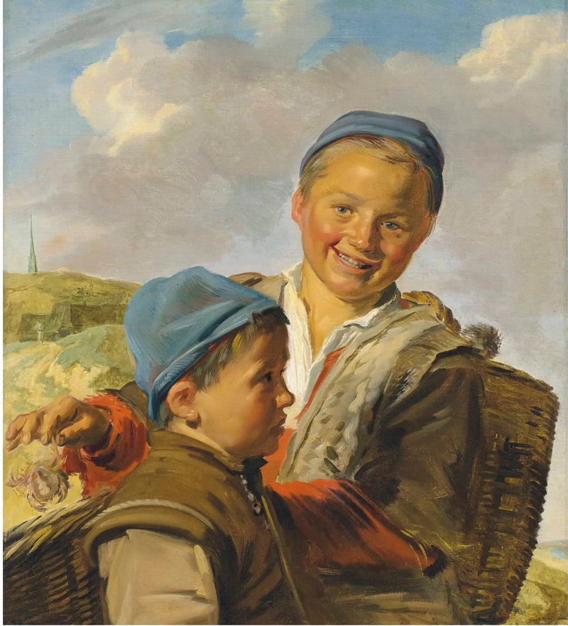 Ritratto di due ragazzi pescatori, uno con un granchio - Frans Hals