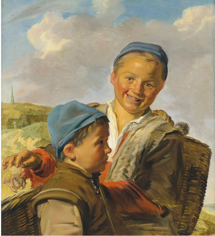 Ritratto di due ragazzi pescatori, uno con un granchio - Frans Hals