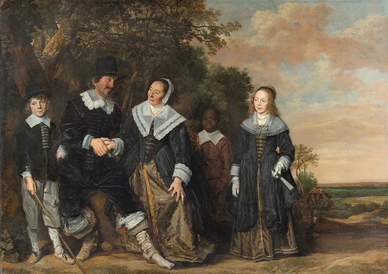 Ritratto di famiglia in un paesaggio - Frans Hals