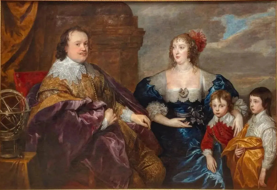 Ritratto di famiglia di Sir Kenelm Digby (1603-1665) e Lady Venetia Anastasia Stanley (1600-1633) con i loro figli Kenelm Digby e John Digby (1627-1690) - Antoine van Dyck