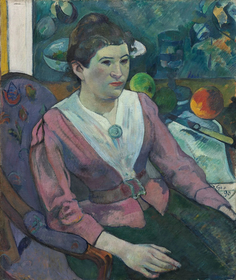 Ritratto di donna con natura morta di Cézanne - Paul Gauguin