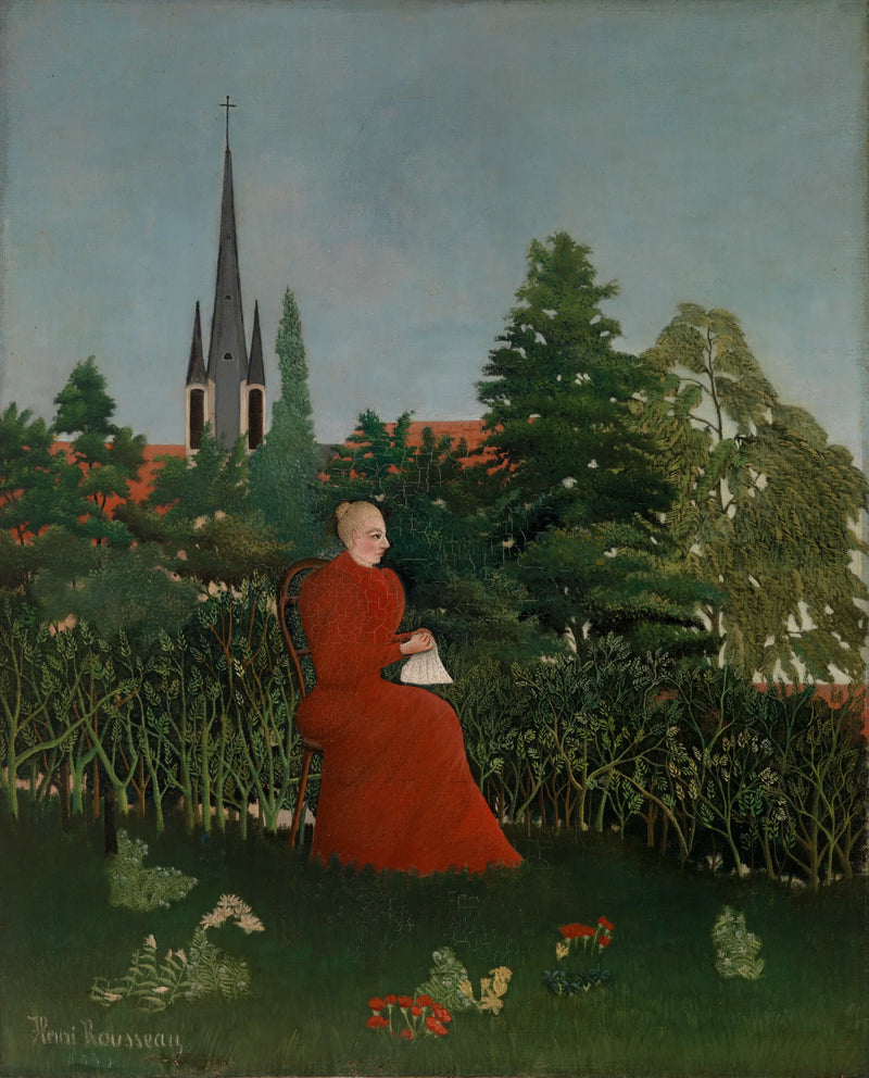 Ritratto di donna in un paesaggio - Henri Rousseau