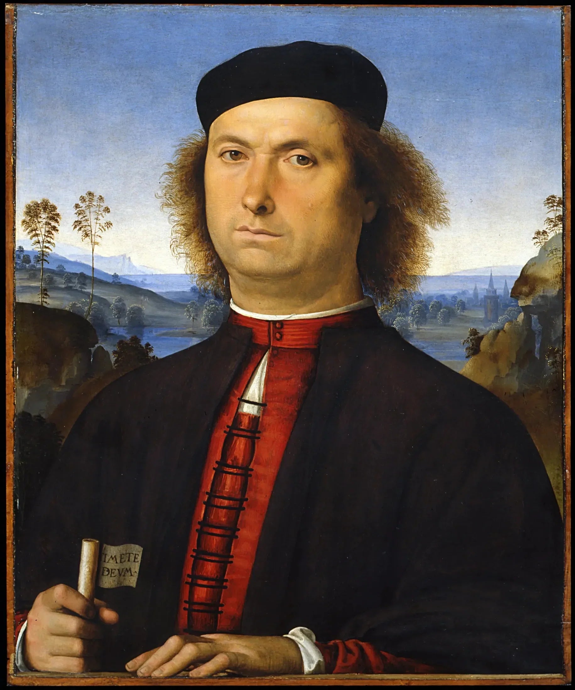 Portrait de Francesco delle Operare - Pietro Perugino image 1 reproduction artisanale de tableau