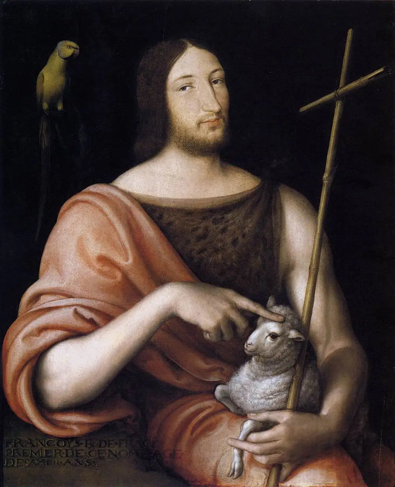 Ritratto di Francesco I e san Giovanni Battista - Jean Clouet