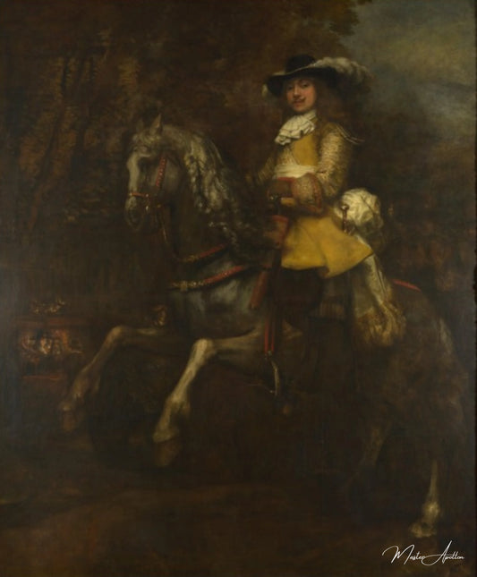 Portrait de Frederick Rihel à cheval - Rembrandt van Rijn - Reproductions de tableaux et peintures haut de gamme