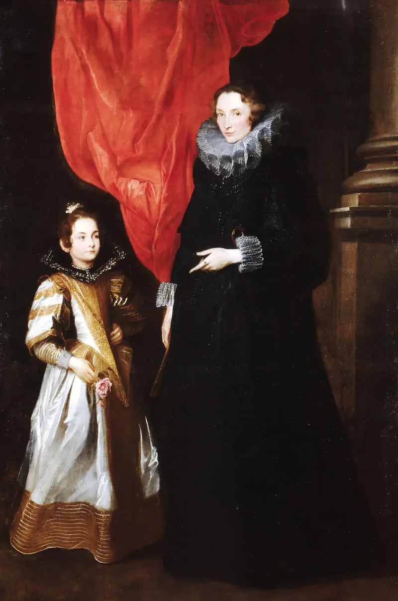 Ritratto di Geronima Sale Brignole con sua figlia Maria Aurelia - Antoine van Dyck