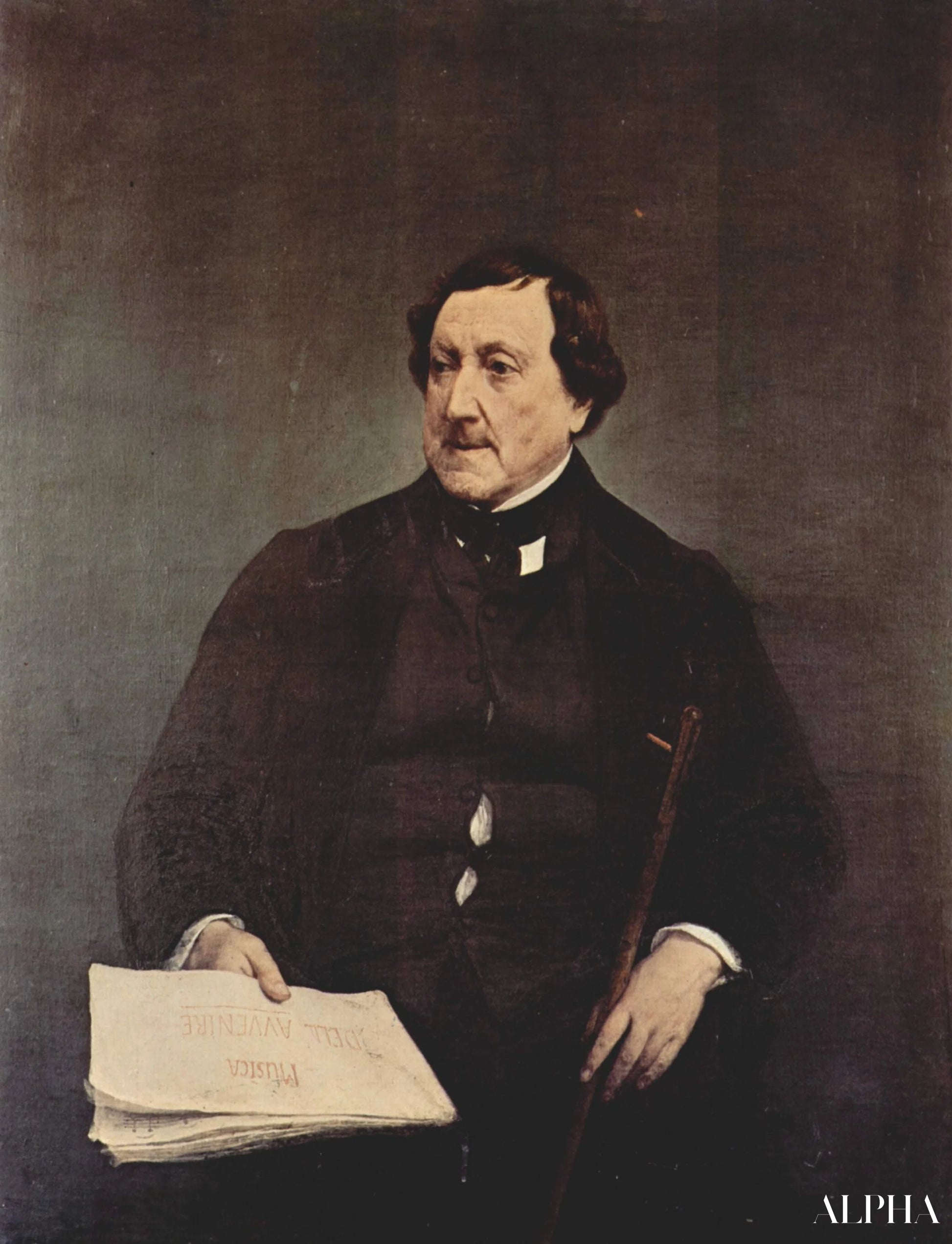 Ritratto di Gioachino Rossini - Francesco Hayez - Riproduzioni di quadri e dipinti di alta gamma