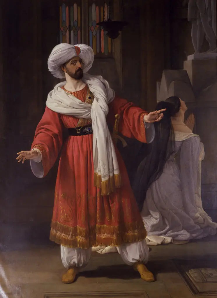 Ritratto di Giovanni David in Alessandro in Gli arabi nelle Gallie di Pacini - Francesco Hayez
