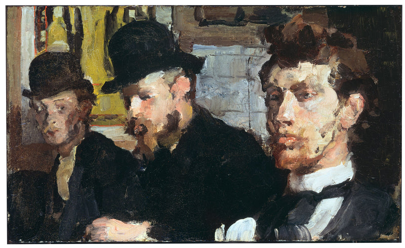 Ritratto di gruppo con, da sinistra a destra, gli artisti Carel Adolph Lion Cachet, Gerrit Willem Dijsselhof e Theo Nieuwenhuis - Isaac Israel
