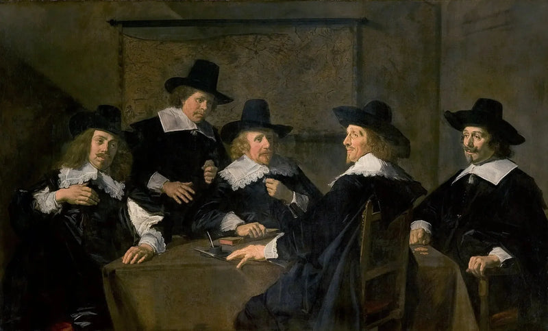 Ritratto di gruppo dei regenti dell'ospedale Sainte-Élisabeth di Haarlem - Frans Hals