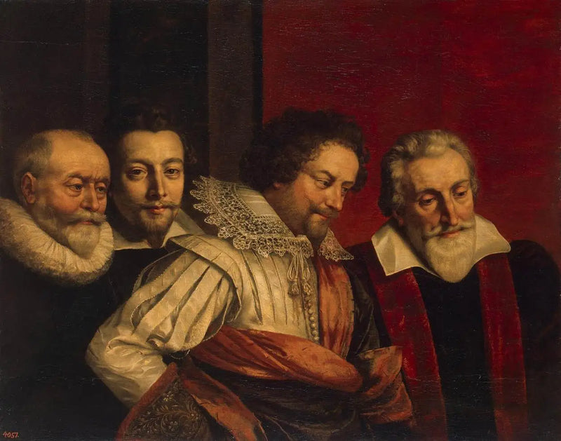 Ritratto di gruppo di quattro membri del Consiglio di Parigi (frammento del quadro perduto) - Frans Pourbus il Giovane