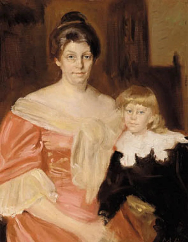 Ritratto di Henny Brodersen e del suo figlio più giovane, Fin. - Michael Peter Ancher