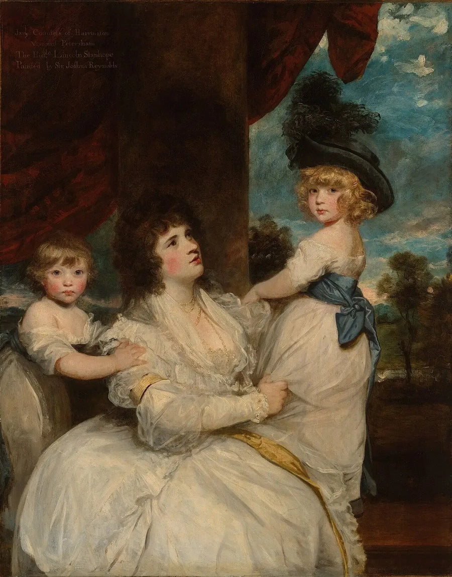 Ritratto di Jane, contessa di Harrington, con i suoi figli, il visconte Petersham e l'onorevole Lincoln Stanhope - Joshua Reynolds