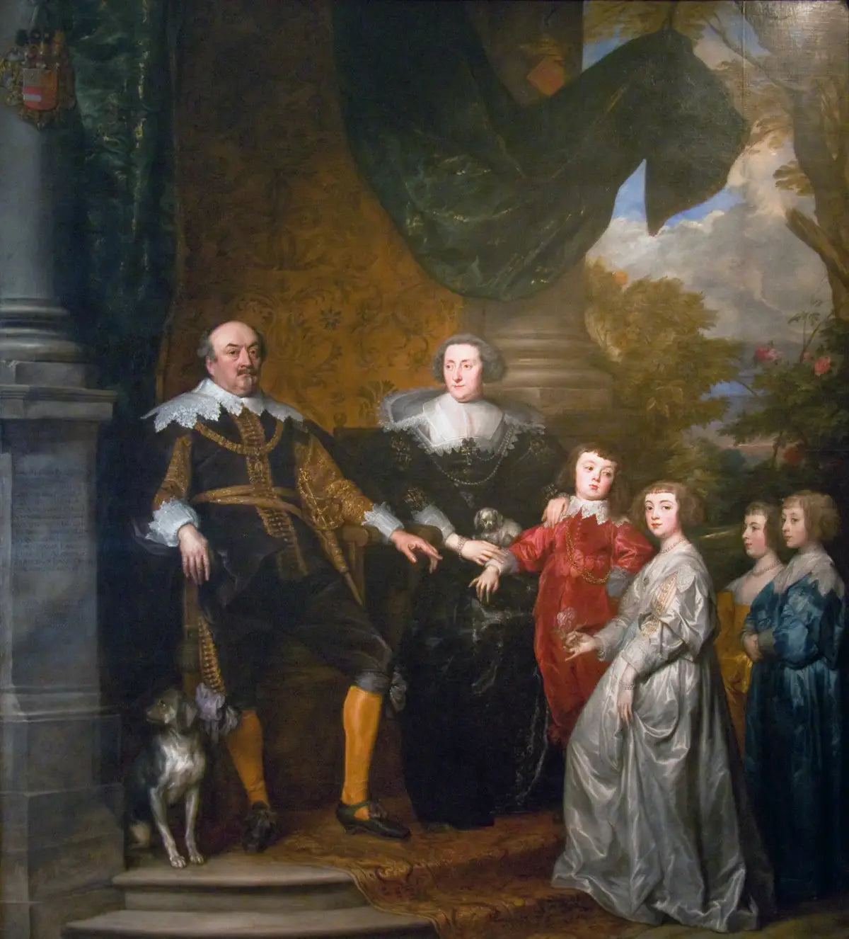 Portrait de Jean, comte de Nassau-Siegen avec sa famille - Antoine van Dyck image 1 copie peinte à la main à l’huile