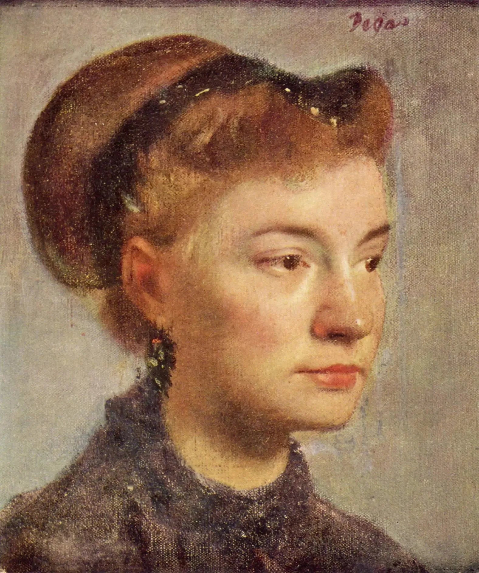 Portrait de jeune femme - Edgar Degas image 1 tableau peint à l’huile sur toile