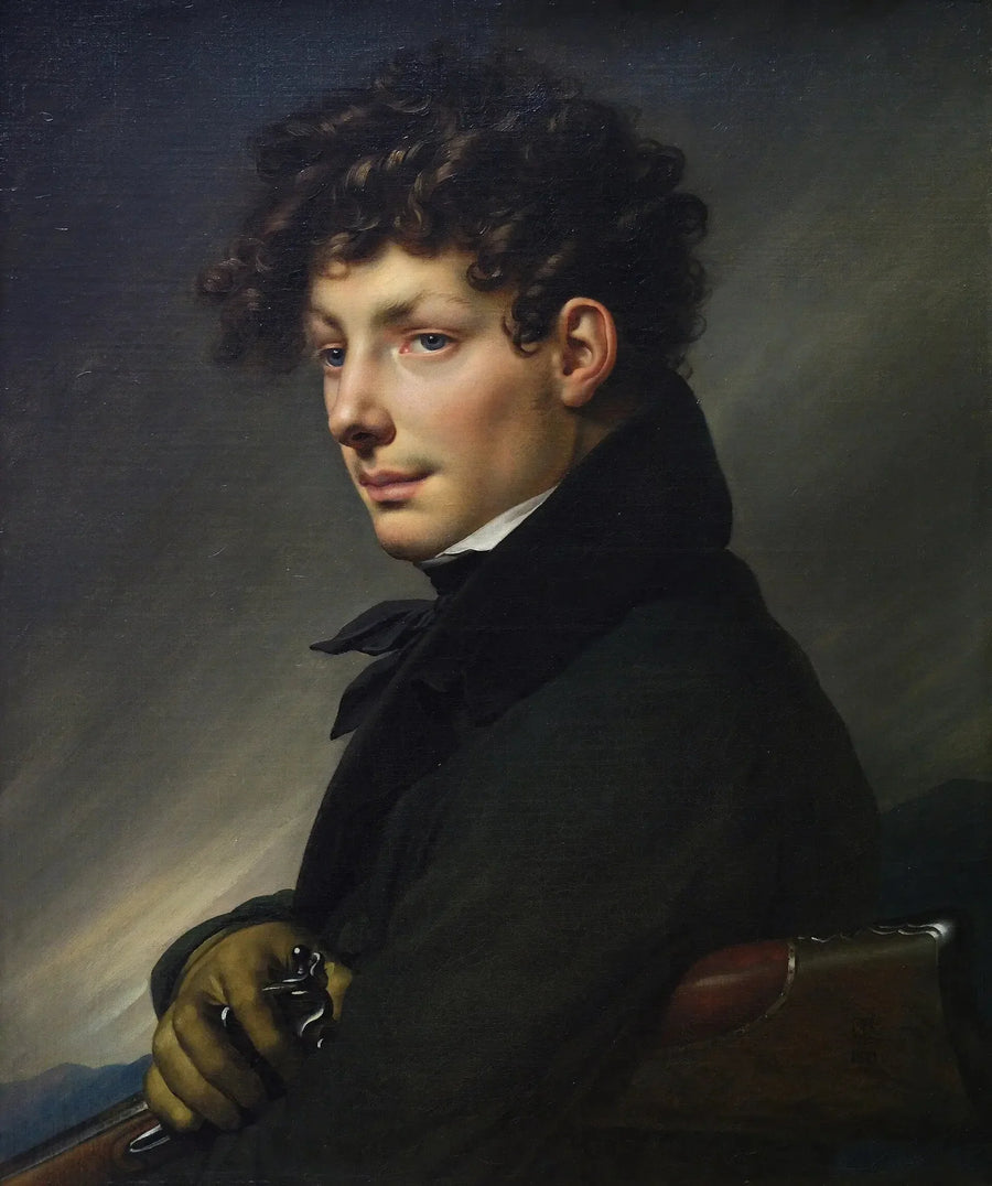 Ritratto di giovane uomo cacciatore - Anne-Louis Girodet