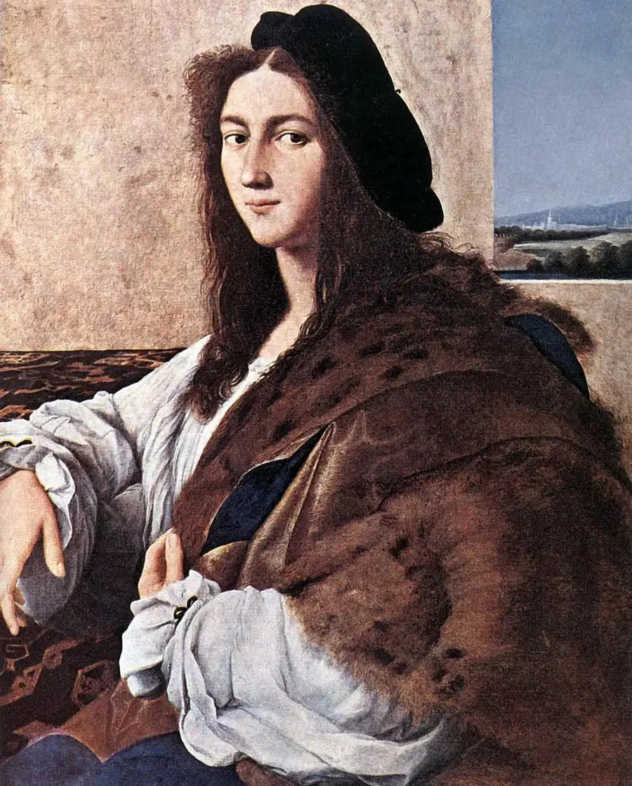 Portrait de jeune homme - Raphaël Sanzio image 1 copie de tableau peinte à la main