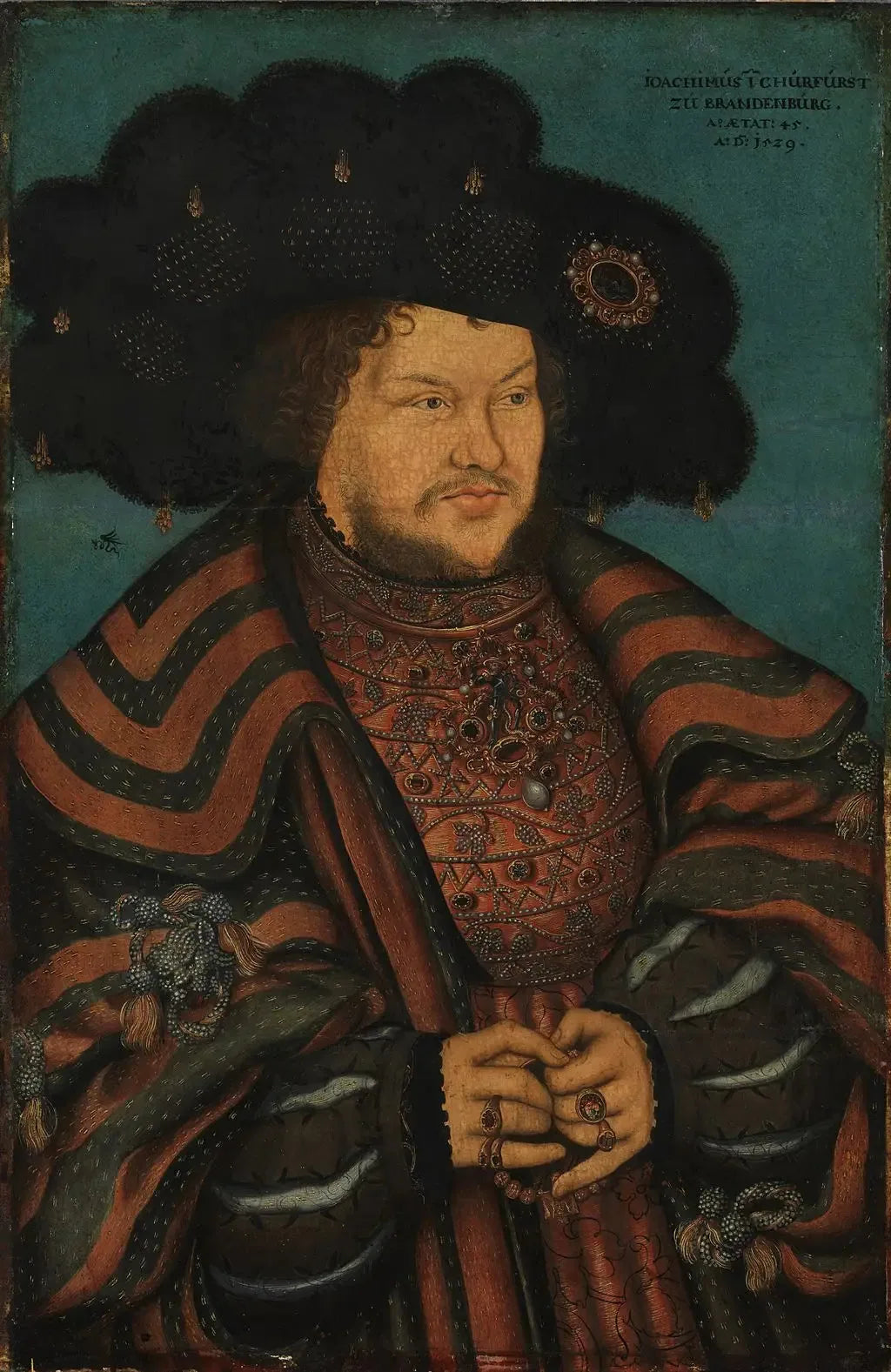 Portrait de Joachim I. Nestor, électeur de Brandebourg - Lucas Cranach the Elder image 1 copie peinte à la main à l’huile