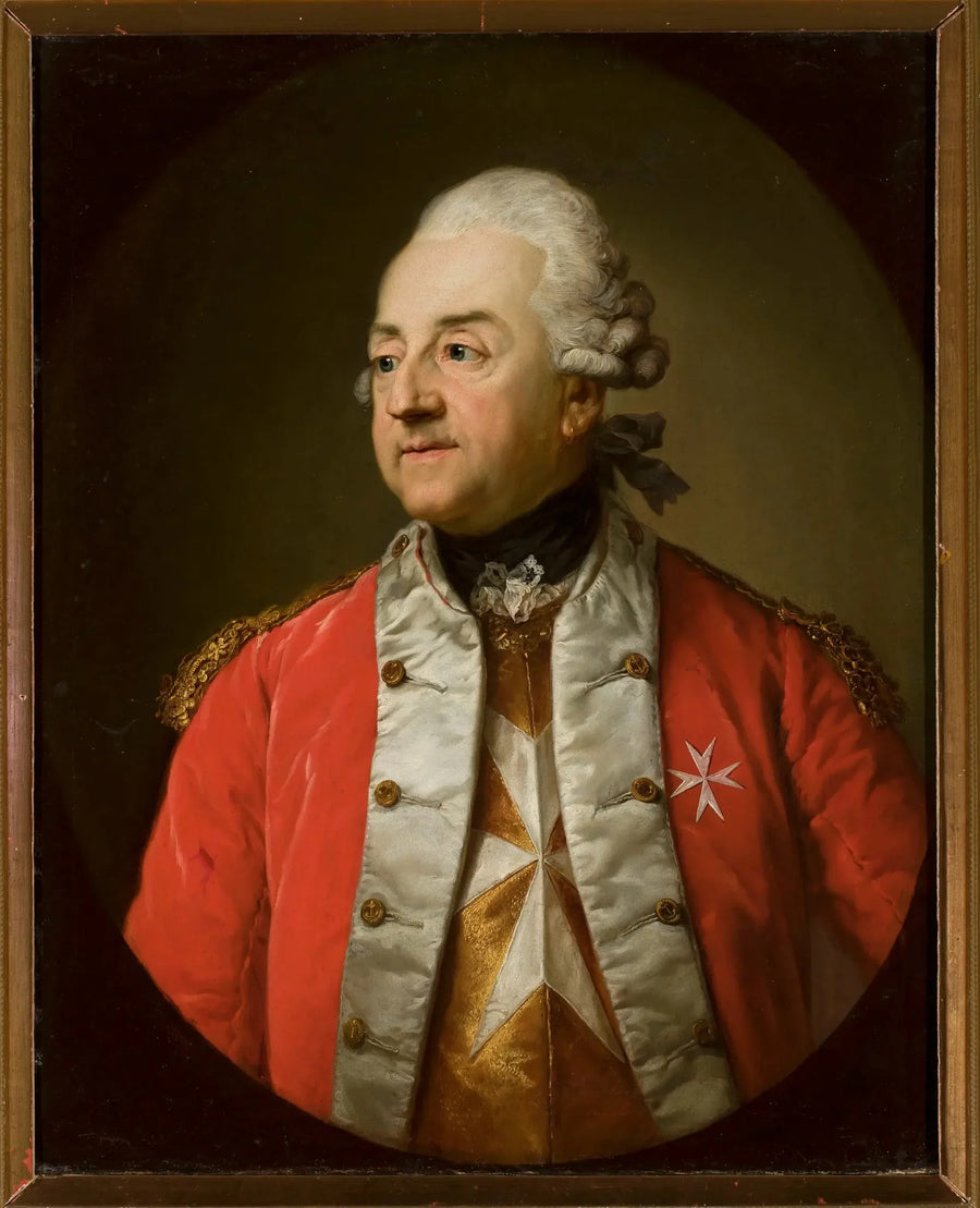 Ritratto di Johann Nepomuk von Schaffgotsch in uniforme militare. - Anton Graff