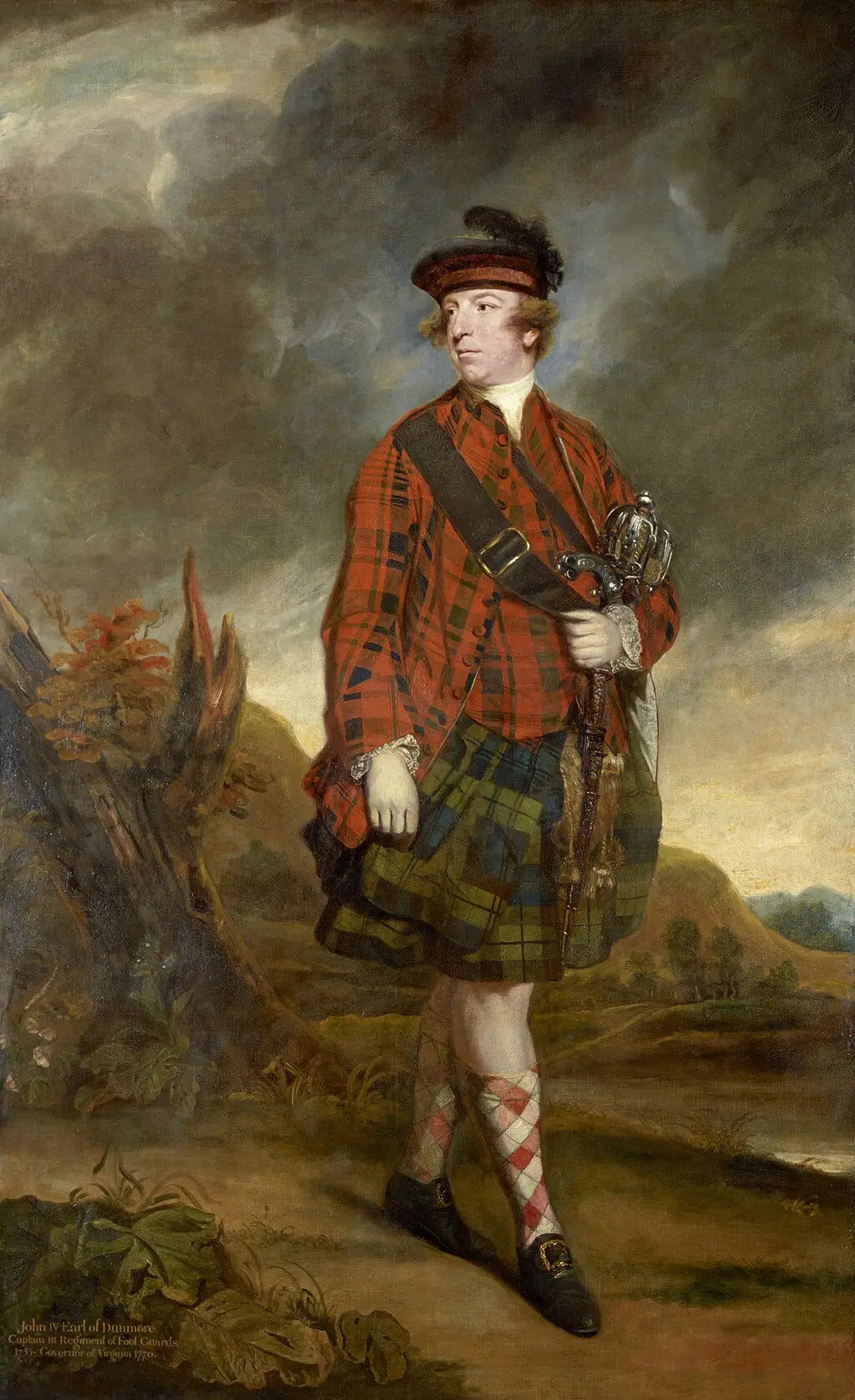 Portrait de John Murray, 4e comte de Dunmore - Joshua Reynolds image 2 copie de tableau peinte à la main