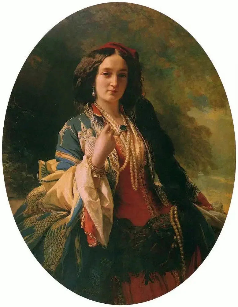 Ritratto di Katarzyna Potocka née Branicka in costume orientale. - Franz Xaver Winterhalter