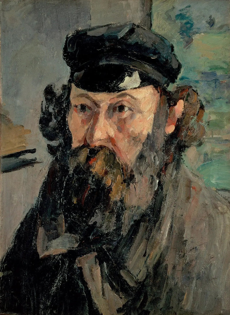 Ritratto dell'artista con berretto - Paul Cézanne
