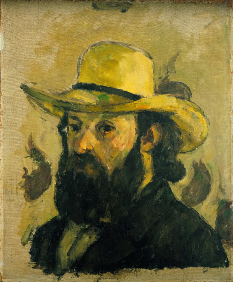 Ritratto dell'artista con cappello di paglia - Paul Cézanne