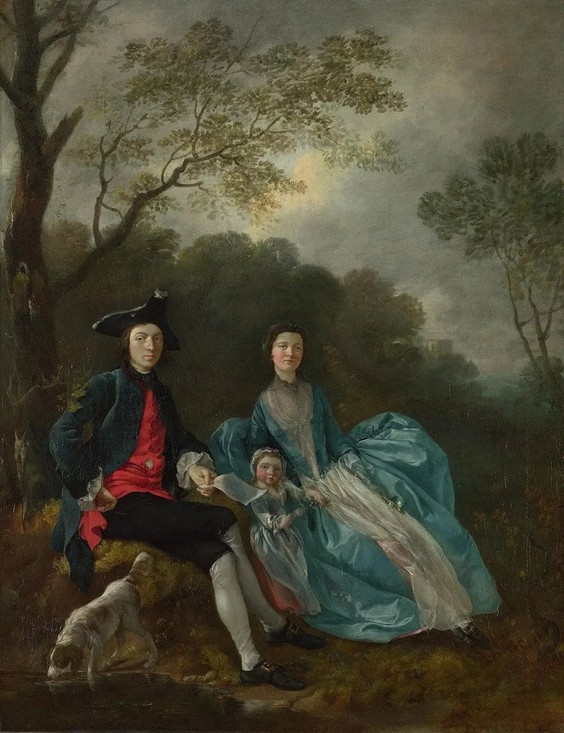 Ritratto dell'artista con sua moglie e sua figlia - Thomas Gainsborough
