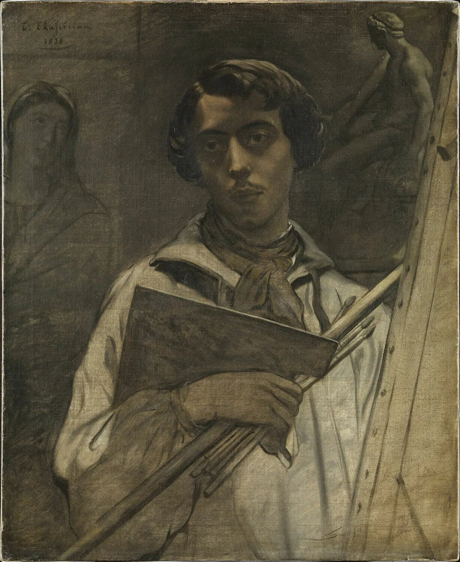 Ritratto dell'artista che tiene una tavolozza - Théodore Chassériau