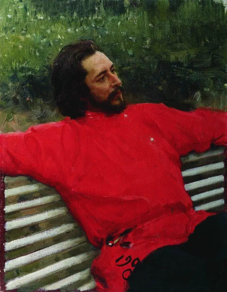 Ritratto dello scrittore Leonid Nikolaïevitch Andreïev (soggiorni estivi). - Ilya Repin