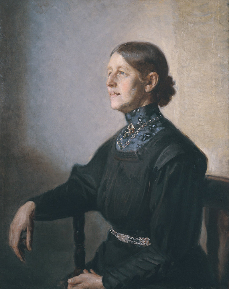 Ritratto della moglie dell'artista, la pittrice Anna Ancher - Michael Peter Ancher
