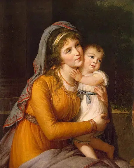 Ritratto della contessa Anna Stroganova con suo figlio - Élisabeth Vigeé Le Brun