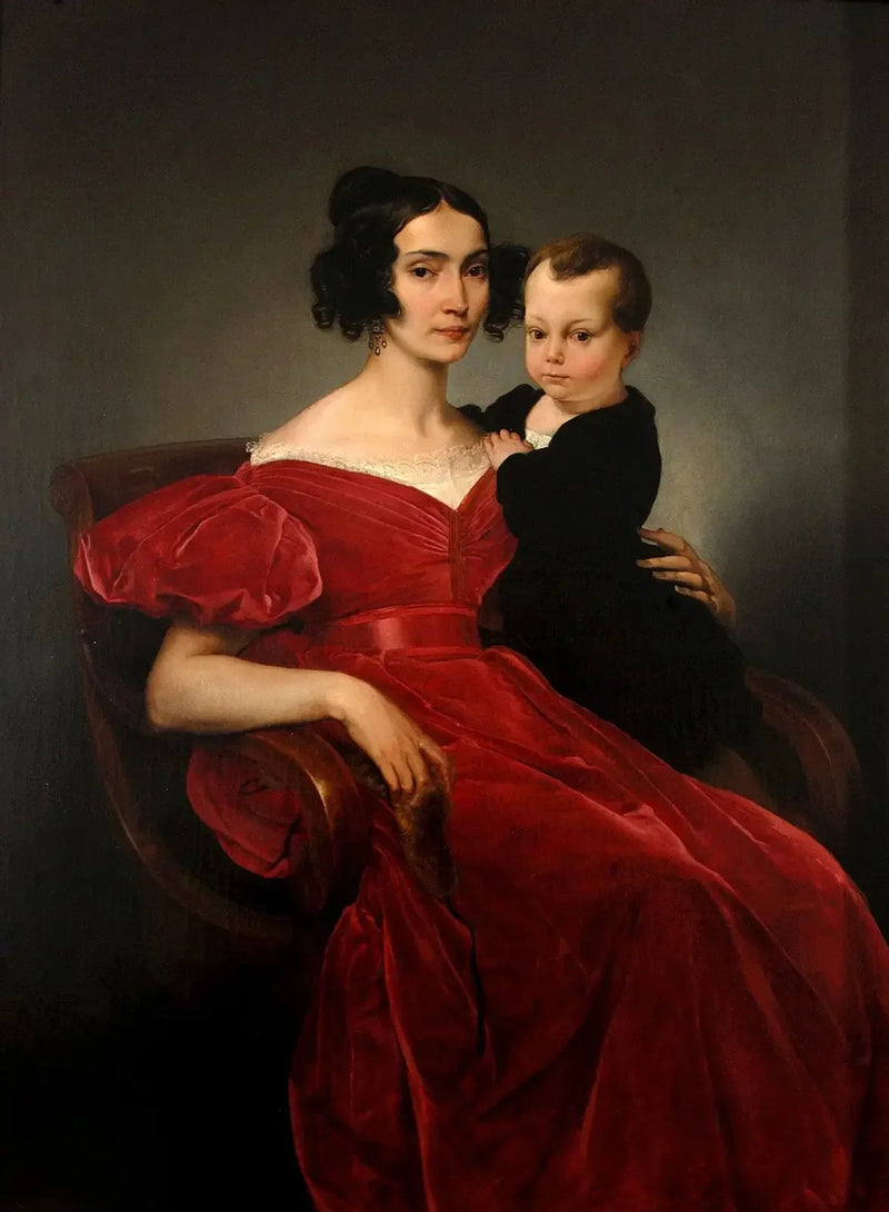 Ritratto della contessa Teresa Zumali Marsili con suo figlio Giuseppe - Francesco Hayez