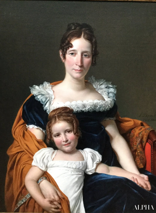 Ritratto della Contessa Vilain XIIII e di sua figlia - Jacques-Louis David - Riproduzioni di quadri e dipinti di alta gamma
