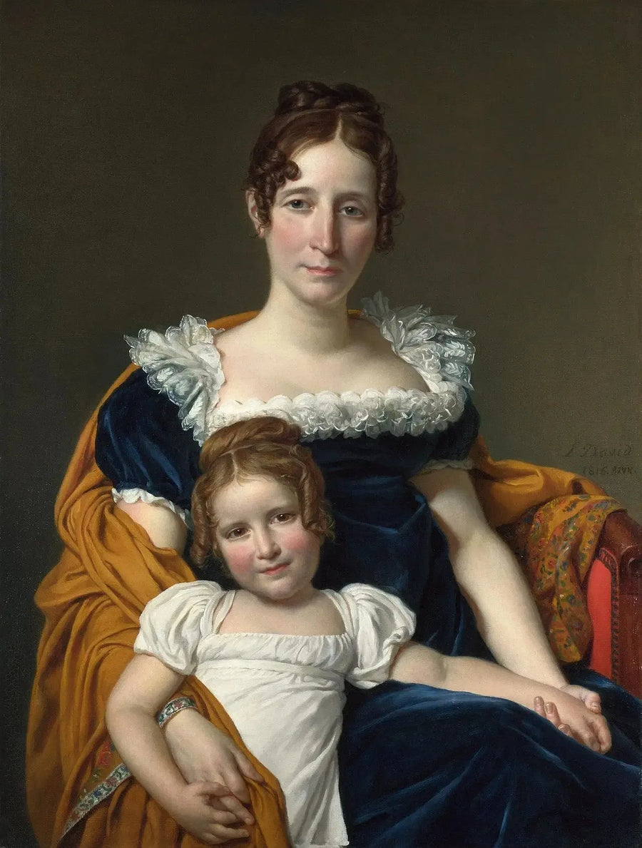 Ritratto della Contessa Vilain XIV e di sua figlia Louise - Jacques-Louis David