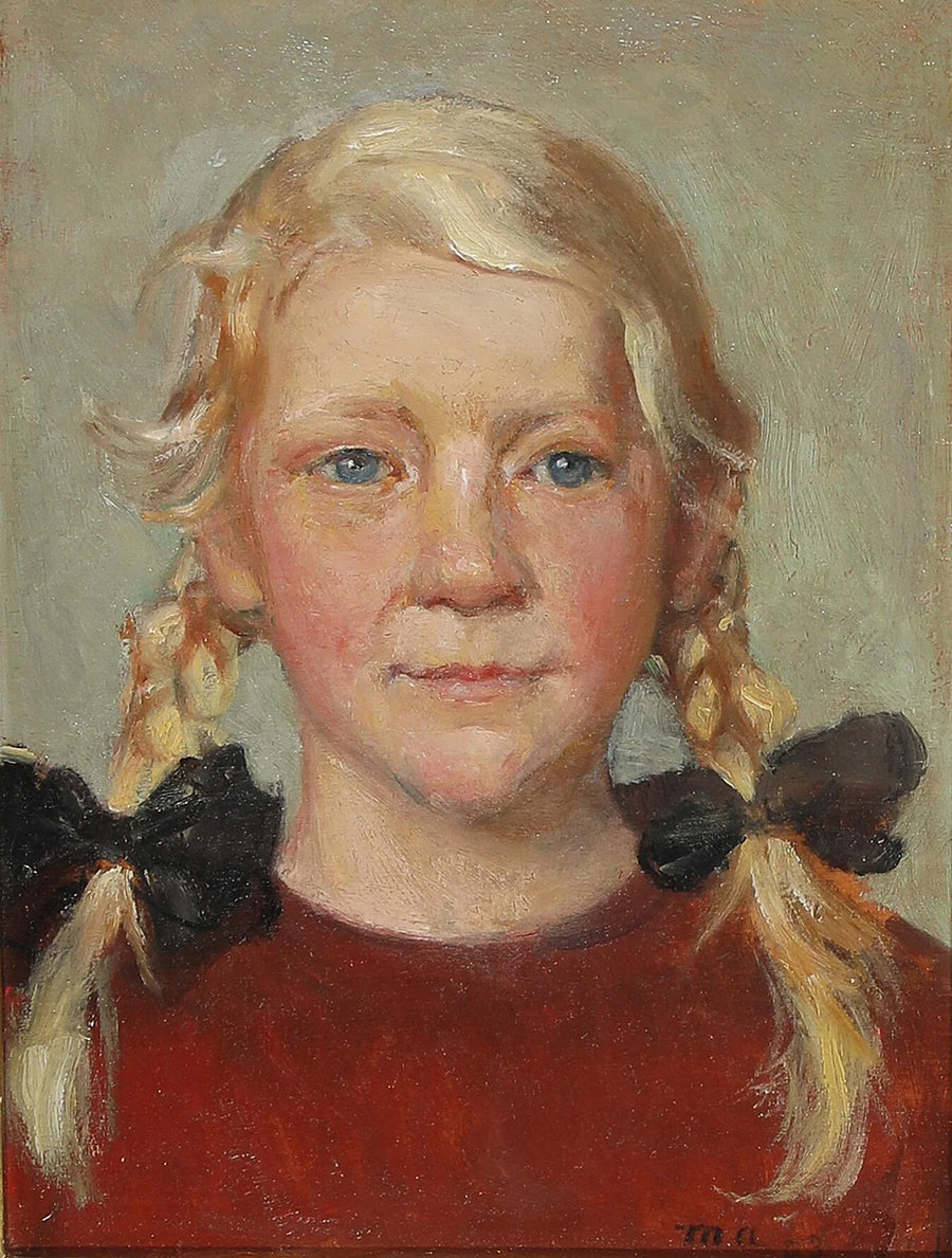 Ritratto della figlia del pescatore Fedder. -Michael Peter Ancher