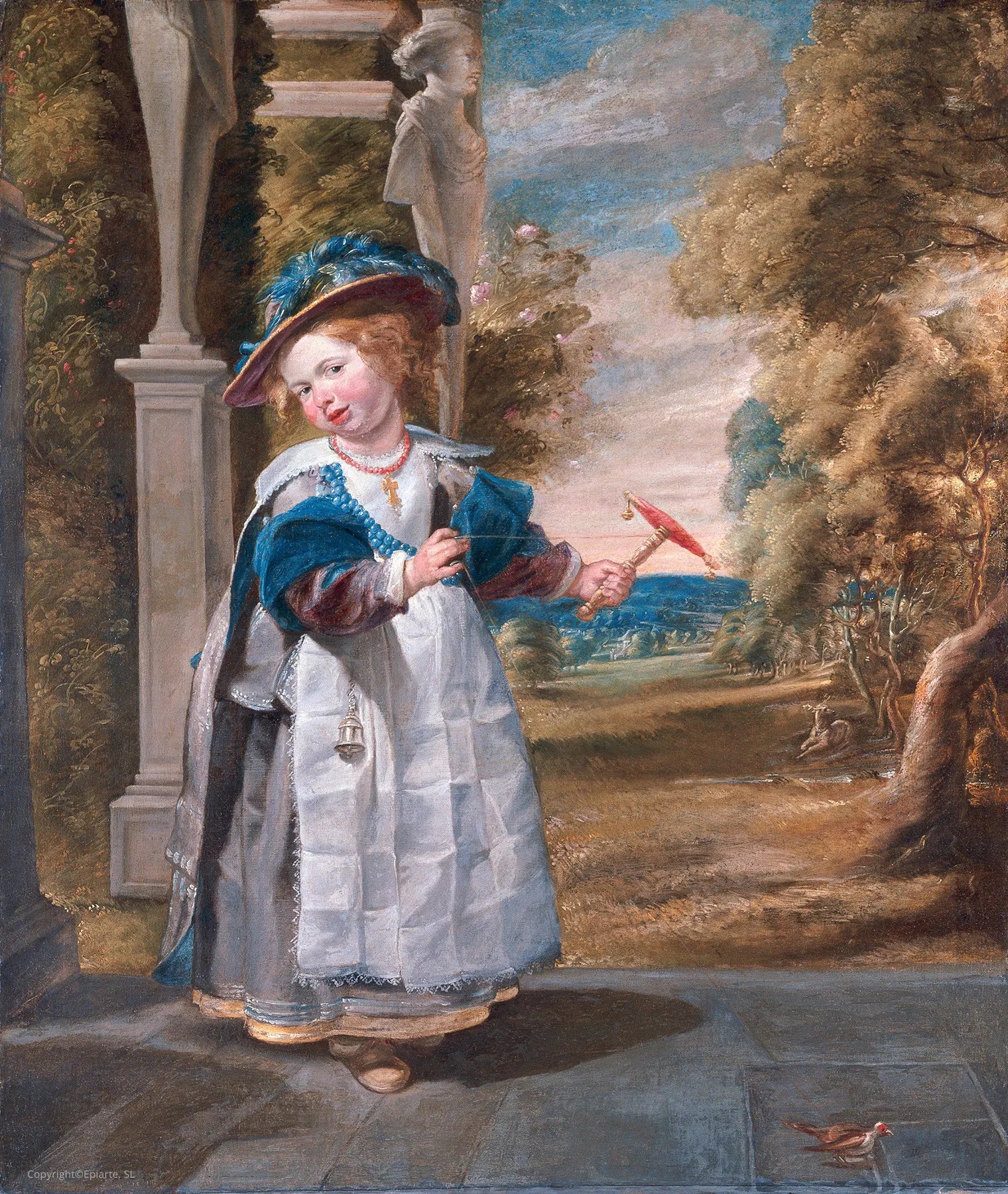 Portrait de la fille du peintre, Anna Catharina Jordaens - Jacob Jordaens image 1 copie peinte à la main à l’huile