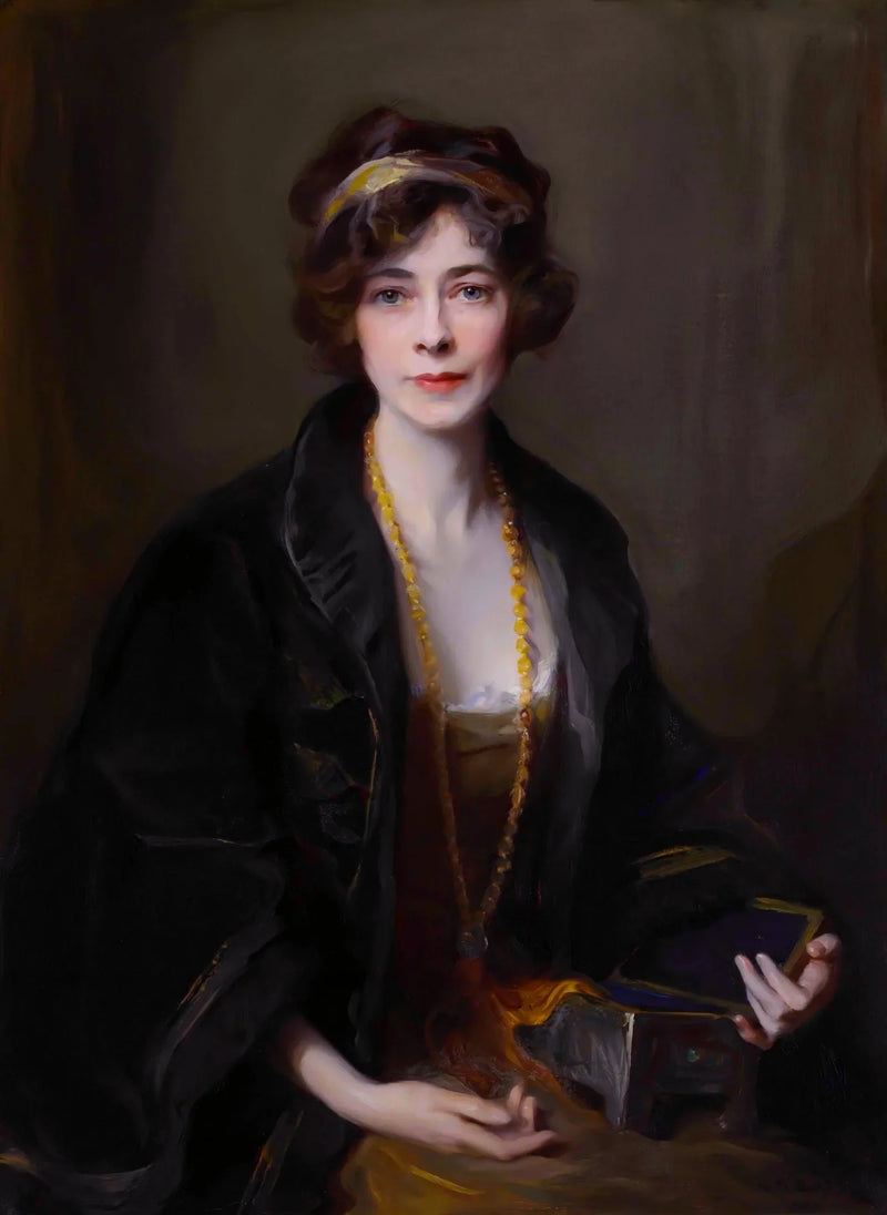 Ritratto della Marchesa di Douro, nata l'Onorevole Lilian Maud Glen Coats, in seguito quinta Duchessa di Wellington, a mezzo busto - Philip de Laszlo