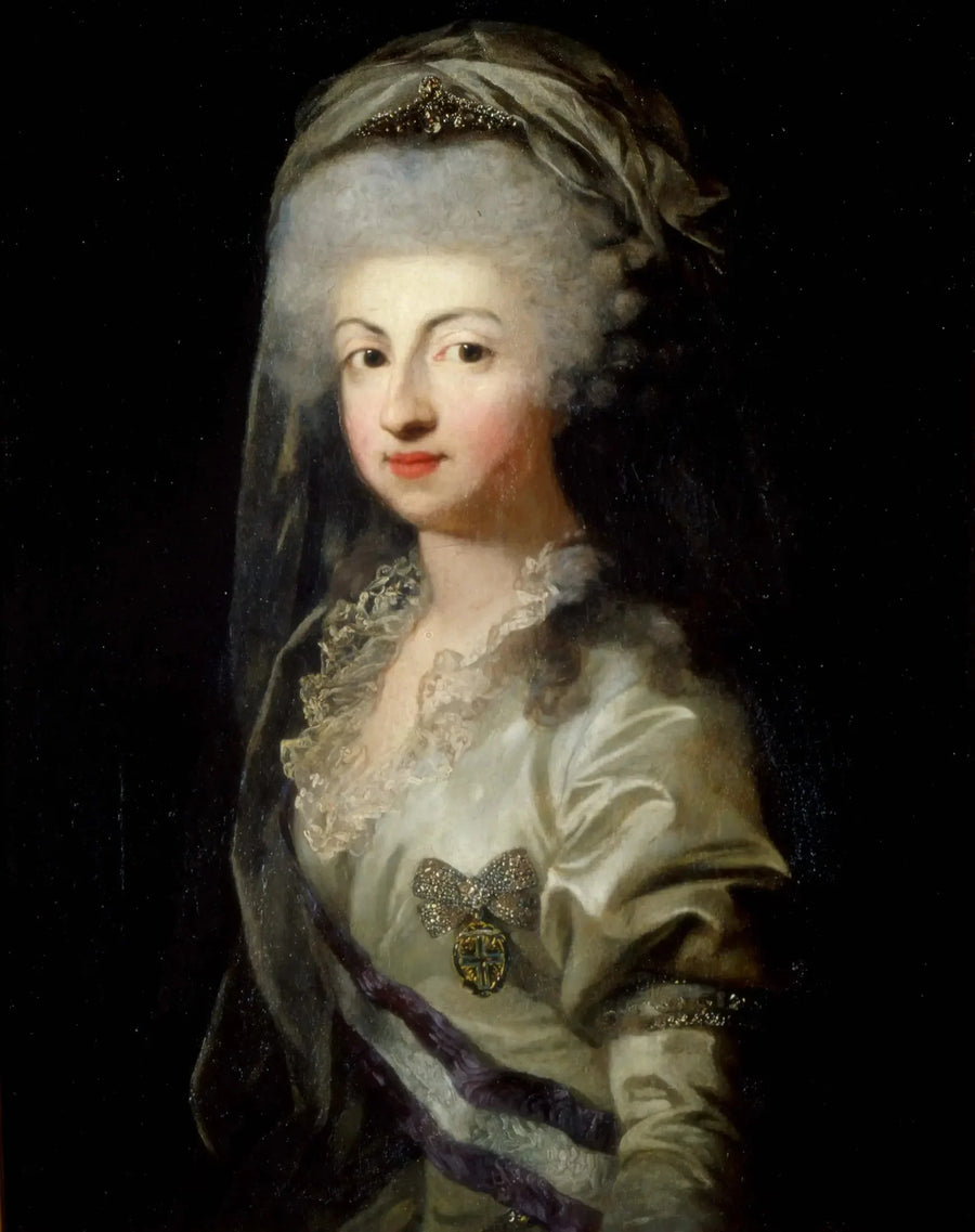 Ritratto della principessa Marie-Caroline di Borbone con diadema - Anton Graff