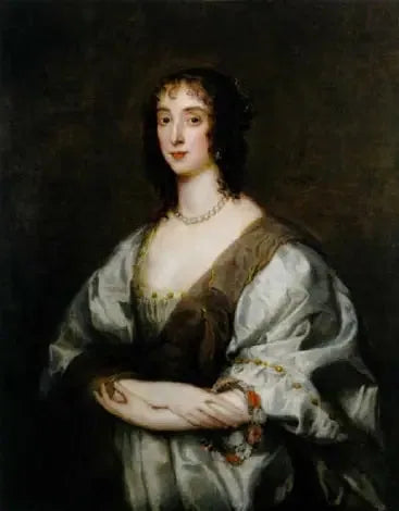Portrait de la reine Henrietta Maria - Antoine van Dyck image 1 copie de tableau peinte à la main