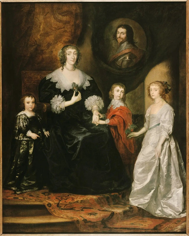 Ritratto della vedova duca di Buckingham e dei suoi figli - Antoine van Dyck