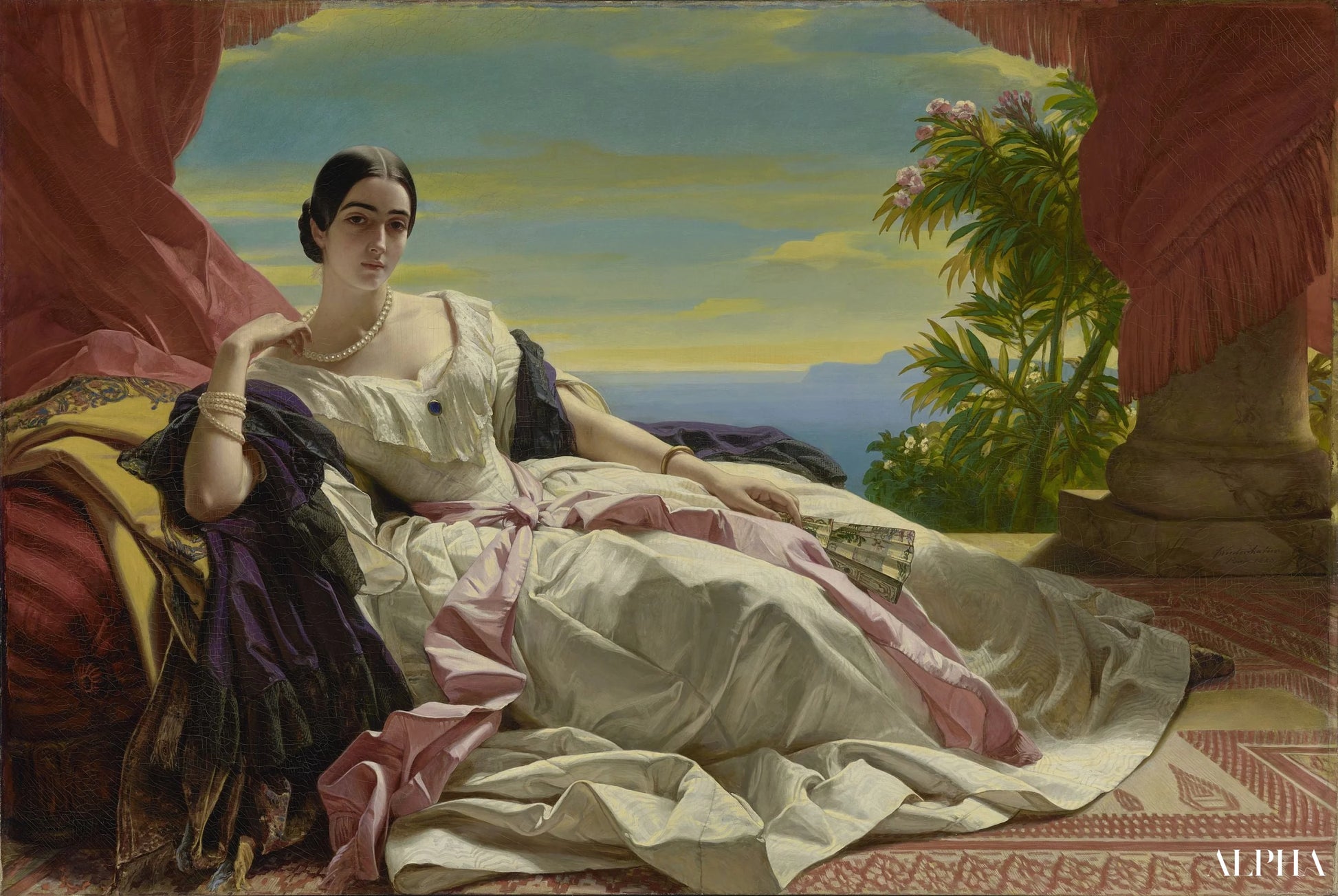Portrait de Leonilla, princesse de Sayn-Wittgenstein-Sayn, née Bariatinsky - Franz Xaver Winterhalter - Reproductions de tableaux et peintures haut de gamme