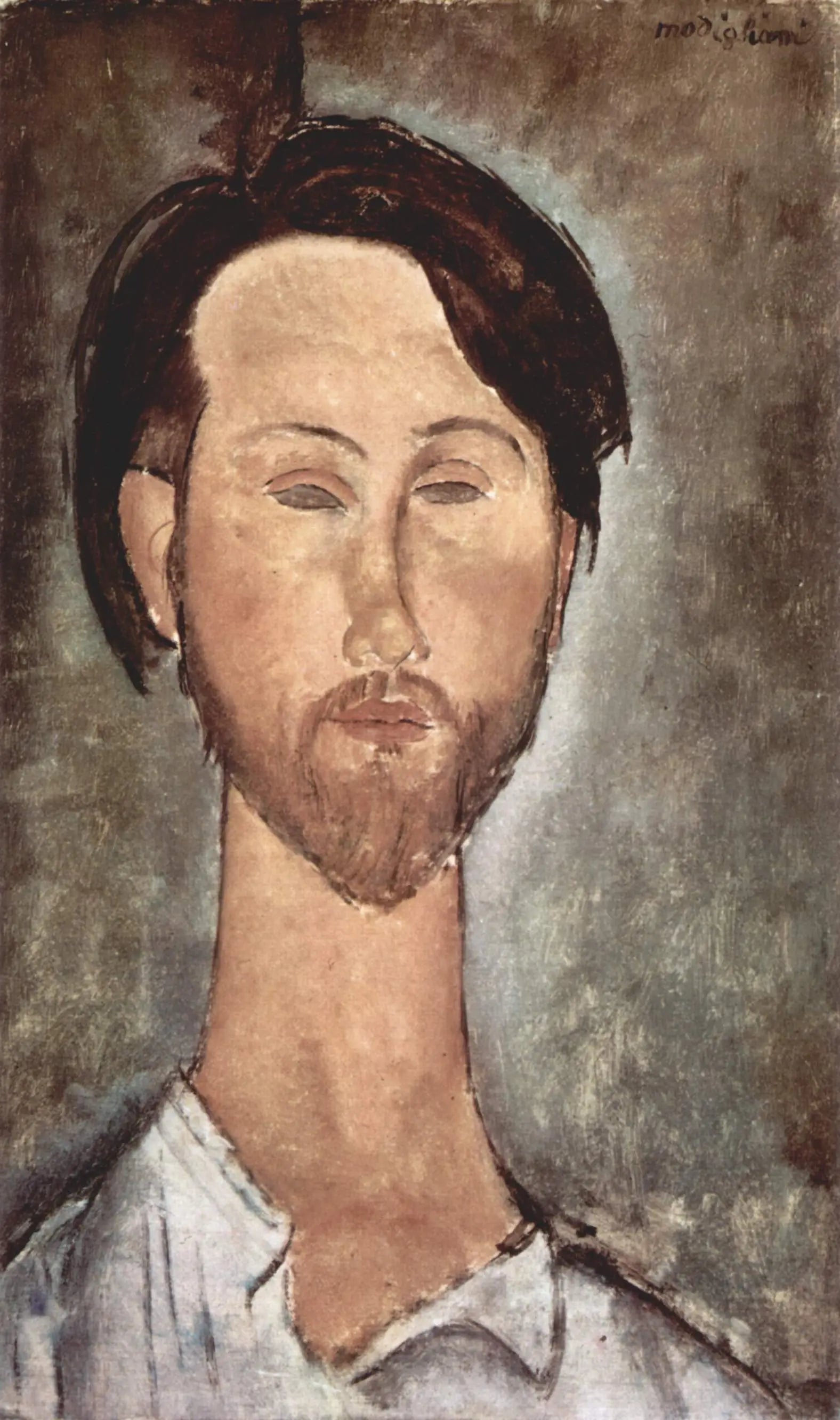 Portrait de Léopold Zborowski - Amedeo Modigliani image 1 reproduction artisanale de tableau