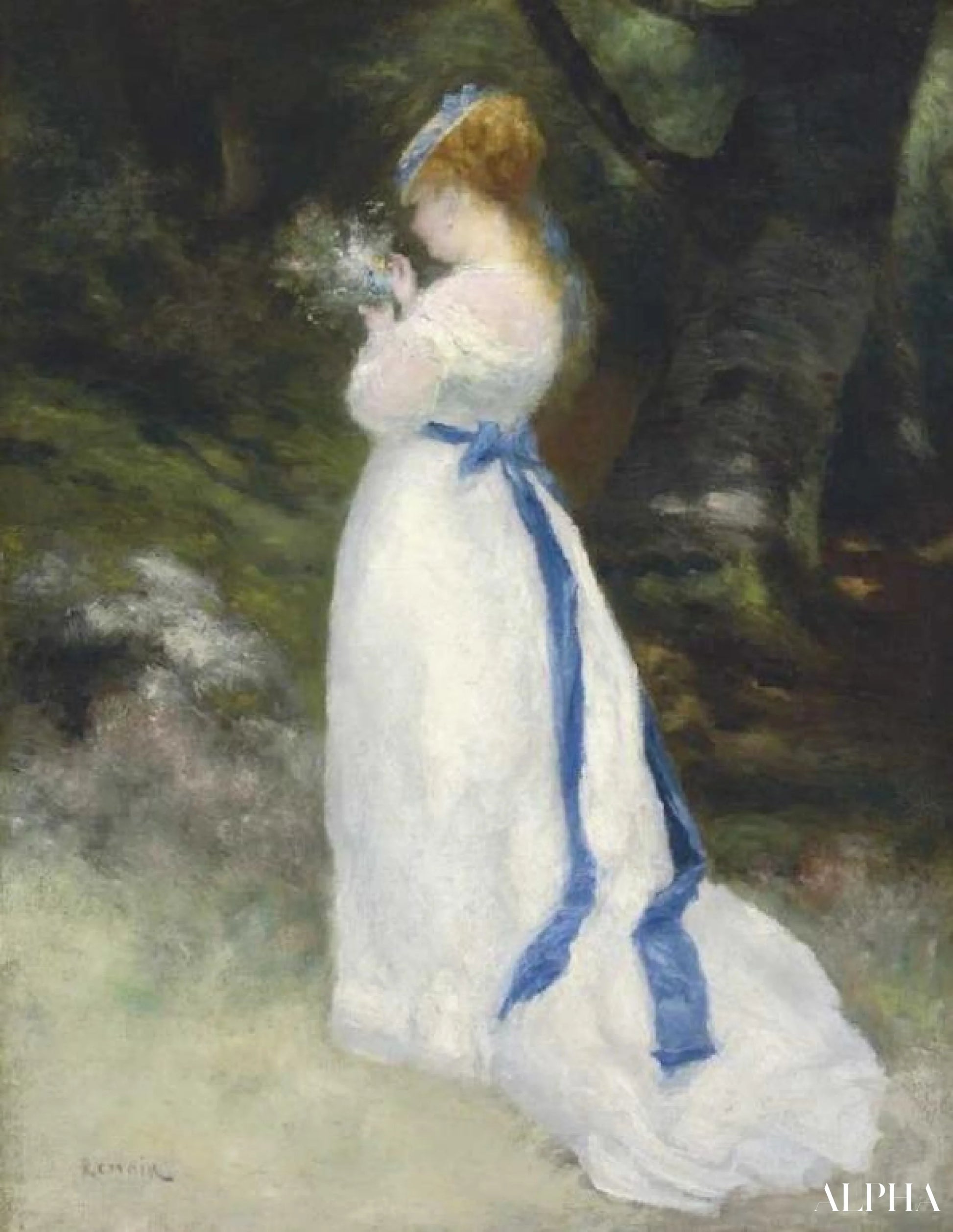 Ritratto di Lise (Lise con un mazzo di fiori di campo) - Pierre-Auguste Renoir - Riproduzioni di quadri e dipinti di alta gamma
