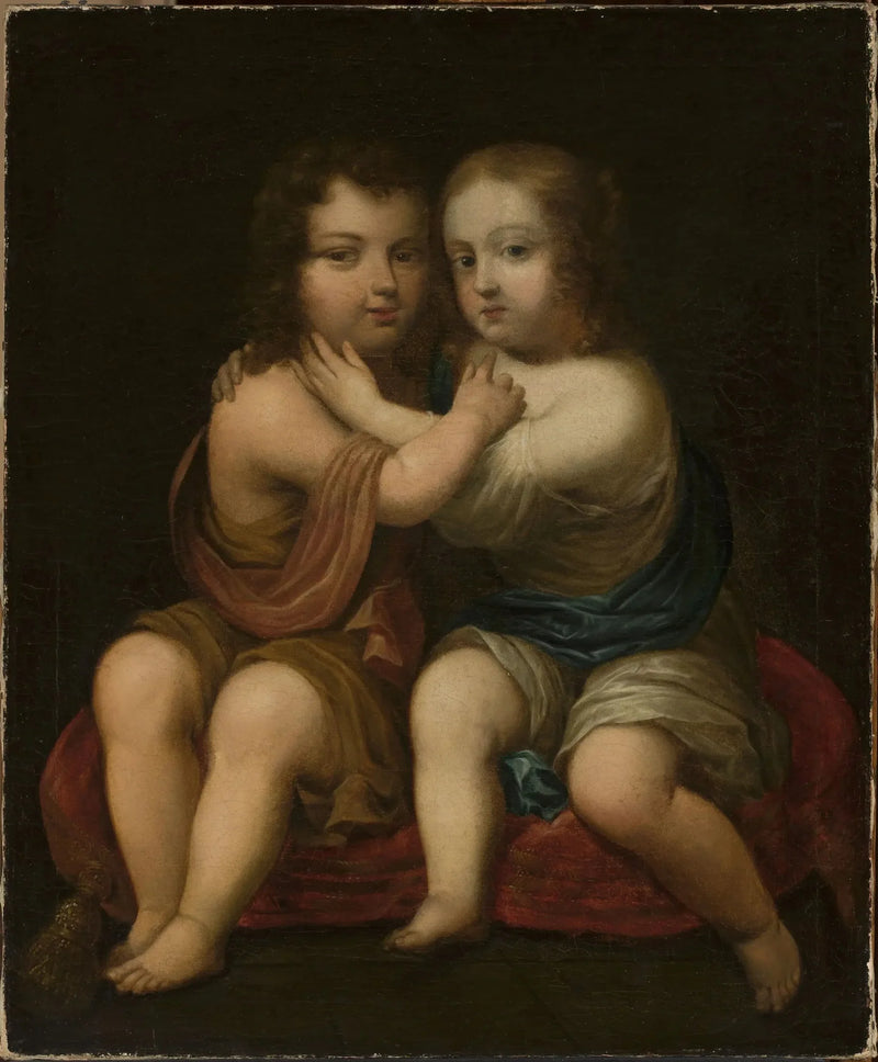 Ritratto di Luigi XIV bambino con la sua mezza sorella Henrietta d'Inghilterra. - Pierre Mignard