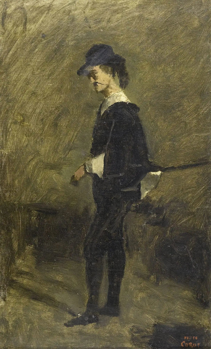 Ritratto di M. Bigour d'Arras in costume di Hamlet - Jean-Baptiste Camille Corot