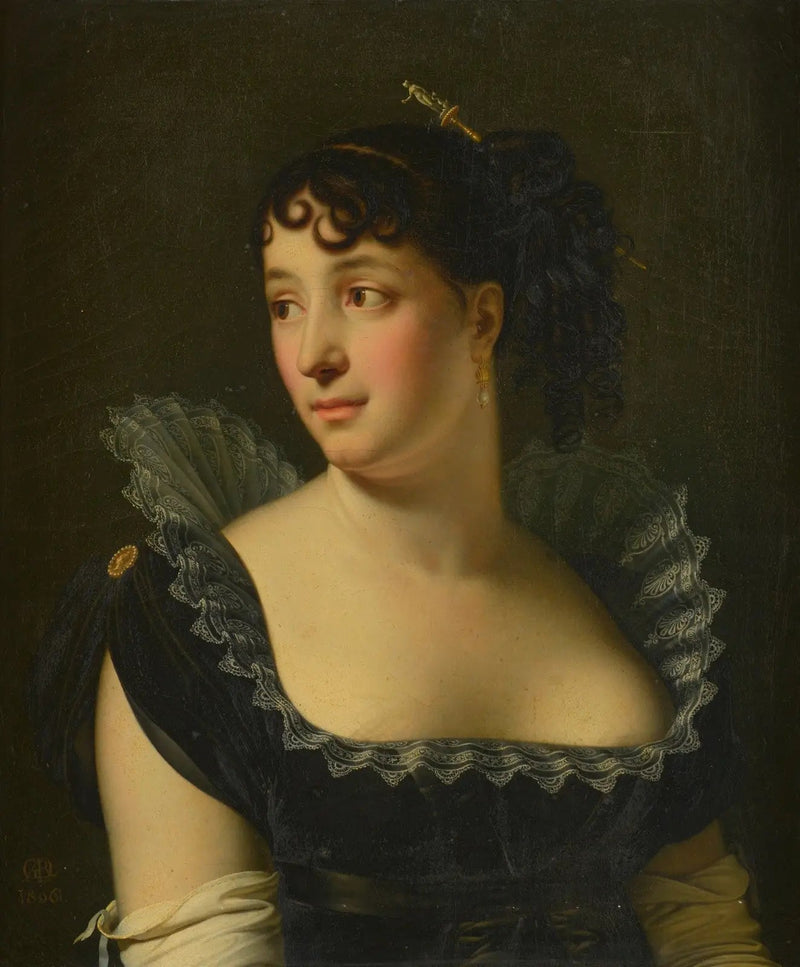 Ritratto di Madame Bertin de Veaux in busto - Anne-Louis Girodet